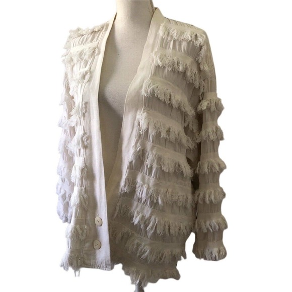 Vintage Marshall Rousso Las Vegas button Jacket Fringe Jungle Zebra Theme Small - Picture 6 of 12